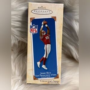 NFL San Francisco 49er Jerry Rice Hallmark Keepsake Ornament Handcrafted 2003
